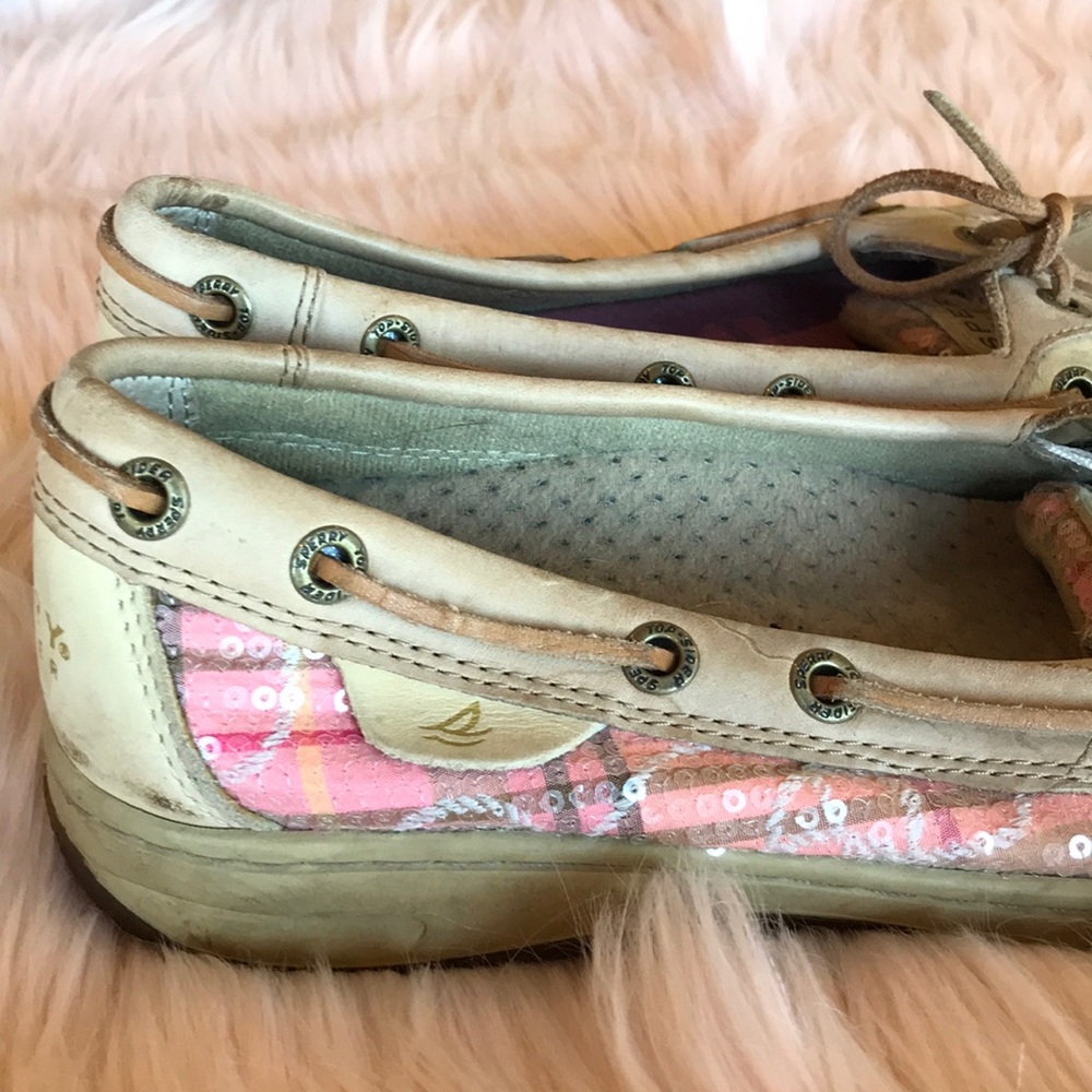 Donating 1/11 Sperry Topsiders pink and sequins.